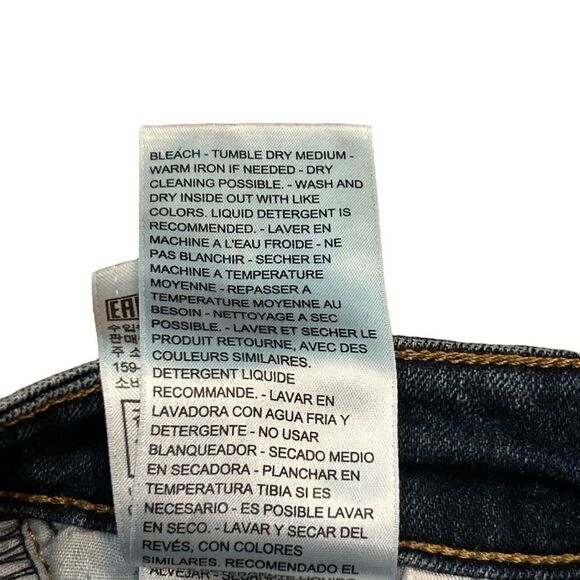 Levi’s Levis 711 Skinny Jeans Distressed Dark Wash Blue Size 24 - Picture 10 of 11